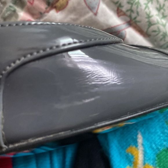 Stella McCartney Grey Faux Patent Leather Peeptoe Heels Size 38.5 (US 8) - Picture 7 of 8